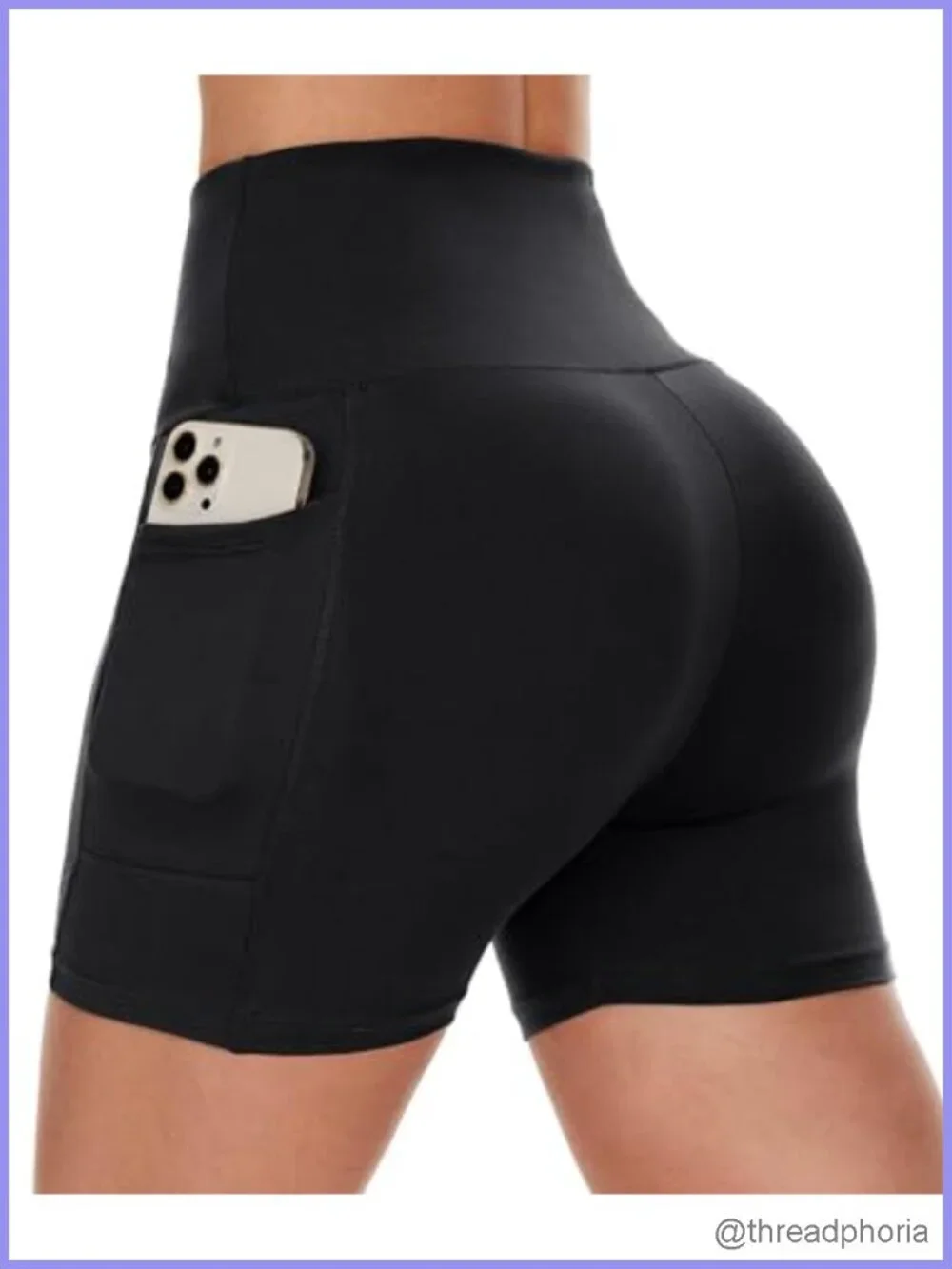 High Waist Biker Shorts with Pockets 4-Way Stretch Yoga Workout